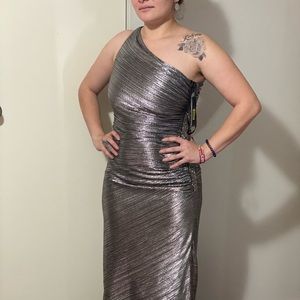 silver elegant dress